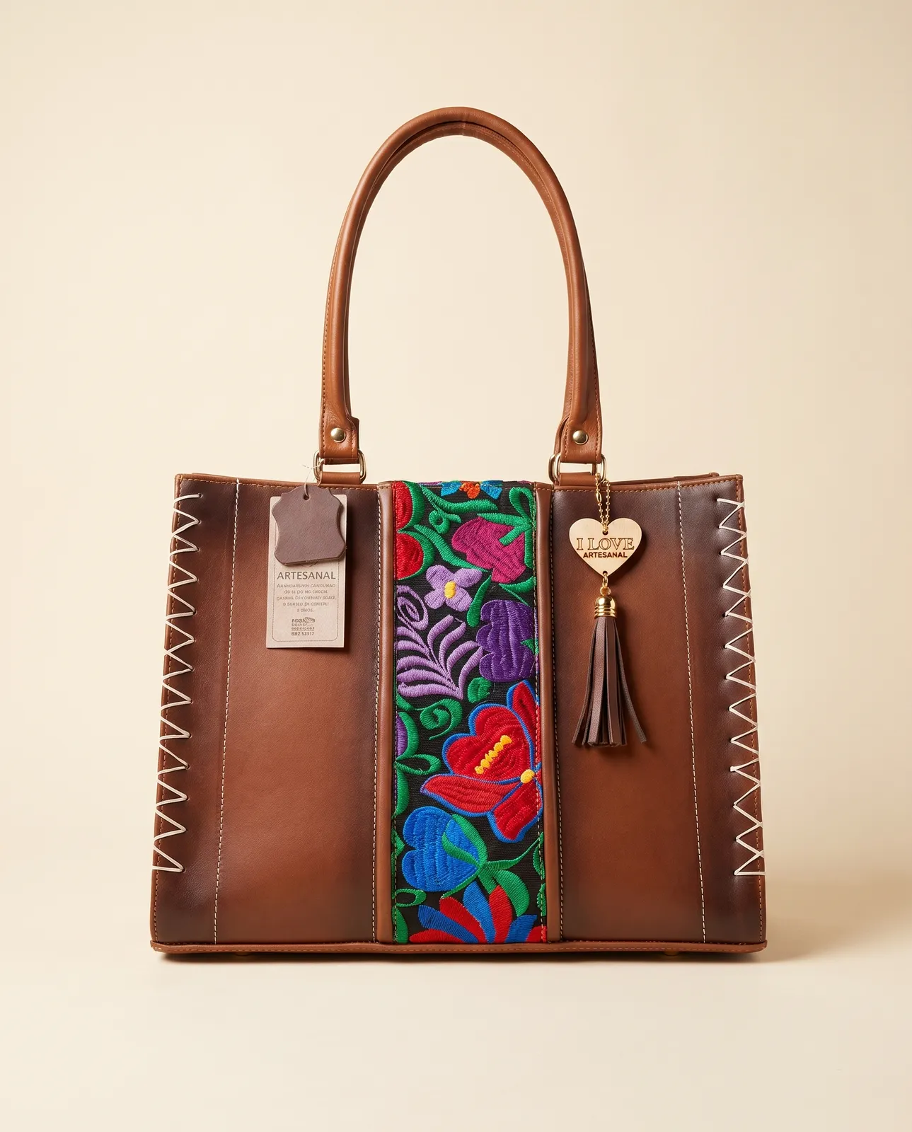 Tote Bordado Cognac